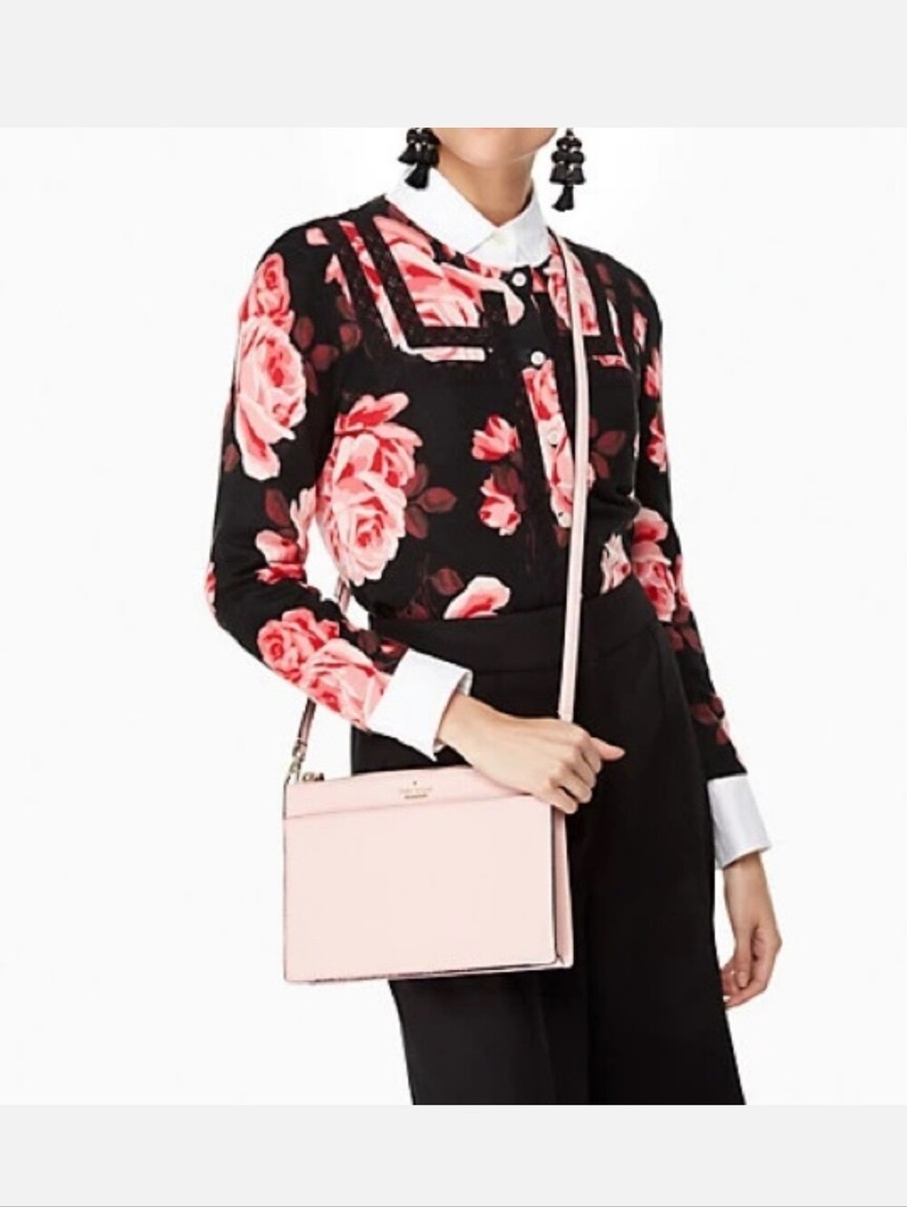 Kate Spade Cameron Street Clarise Blush Pink Small Crossbody Leather Bag